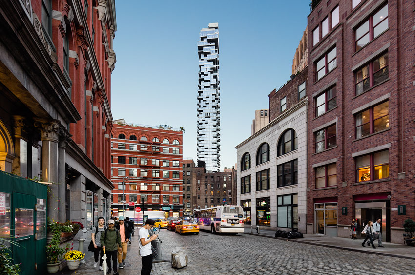 <p>56 Leonard Street</p>
                 <p>Tribeca, NY</p>
                 <p>Herzog & De Meuron</p>