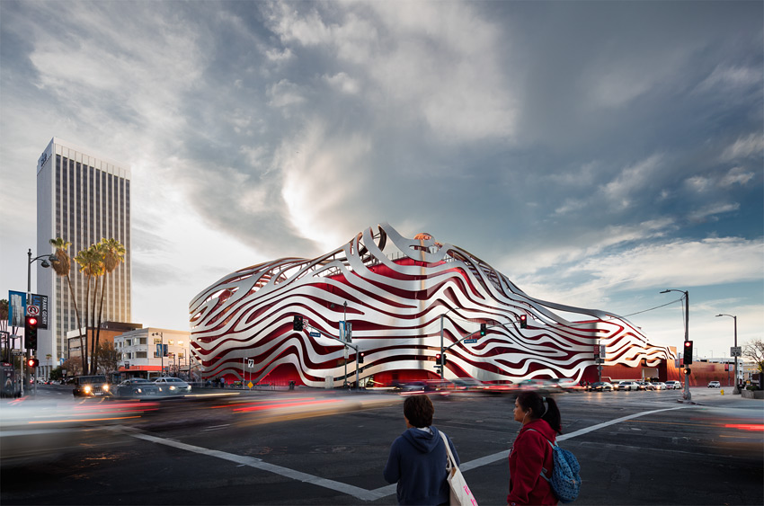<p>Petersen Automotive Museum</p>
                 <p>Los Angeles, CA</p>
                 <p>Kohn Pedersen Fox</p>