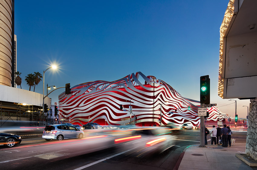 <p>Petersen Automotive Museum</p>
                 <p>Los Angeles, CA</p>
                 <p>Kohn Pedersen Fox</p>