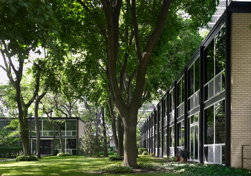 <p>Lafayette Park</p>
                 <p>Detroit, MI</p>
                 <p>Architect: Mies van der Rohe</p>